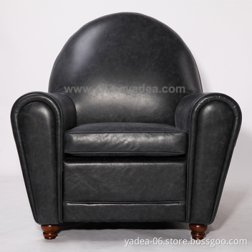 Arab style sofa Antique Leather Vanity Fair wood legs sofa